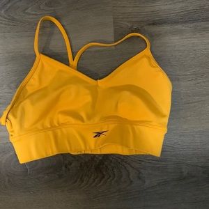 Yellow Reebok Sports Bra